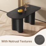 55" Oval Black Dining Table Set for 4, 4 Seat Chairs Dining Room Table Sets - Image 7