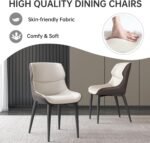 55" Oval Black Dining Table Set for 4, 4 Seat Chairs Dining Room Table Sets - Image 5