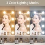 Vanity Desk with LED Lighted Mirror, Makeup Vanity Table Set with 6 Drawers - Image 2