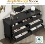 Dresser for Bedroom, 7 Drawers Dresser with Distinctive Wooden Legs - Image 3